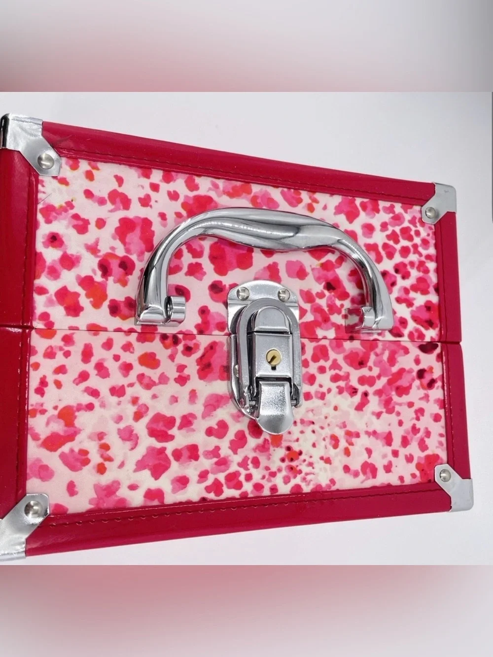 RARE! Y2K Caboodles Pink Leopard Print Train Case | Expandable Makeup Organizer